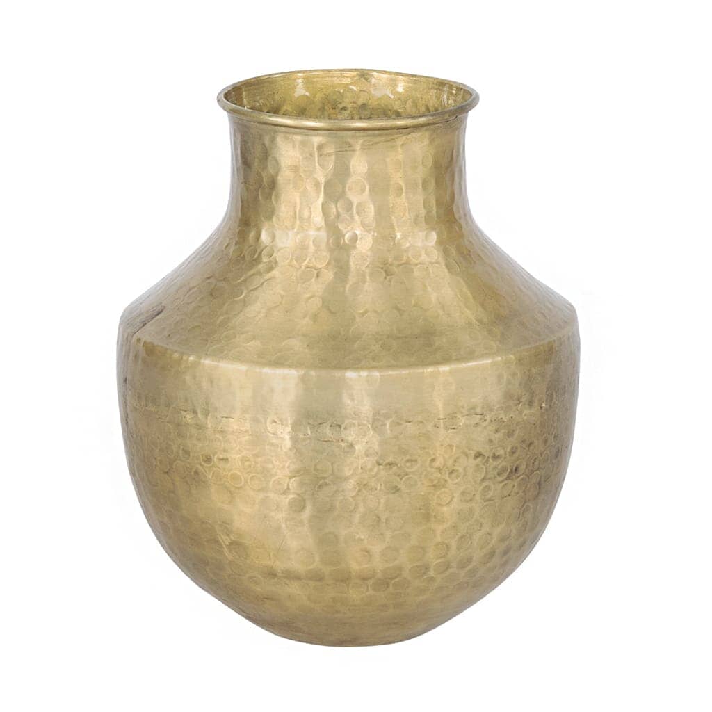 Hadley Hammered Vase Vase Leather Gallery 