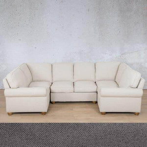 Salisbury Fabric U-Sofa Sectional Fabric Sectional Leather Gallery Harbour Grey 