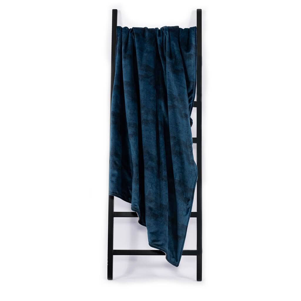 Harper Twilight Blue &amp; Morning Mist Fabric Throw Throw Leather Gallery 