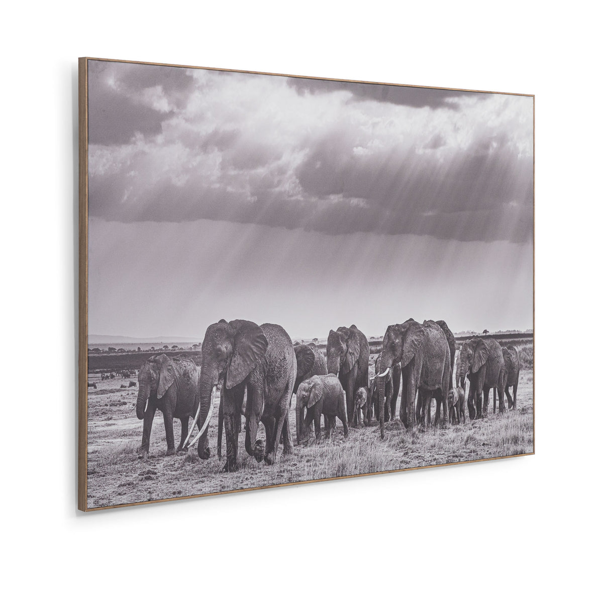 Leather Gallery | Herds of Tsavo Artwork Decor Painting