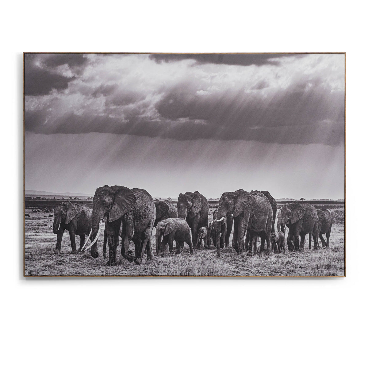 Leather Gallery | Herds of Tsavo Artwork Decor Painting
