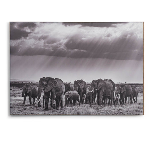 Leather Gallery | Herds of Tsavo Artwork Decor Painting