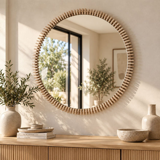 Leather Gallery | Hestia Round Wall Mirror