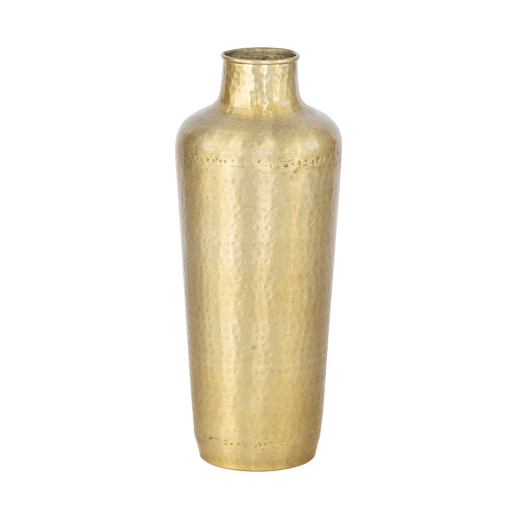Heston Hammered Vase Vase Leather Gallery Gold 20 x 50cm 