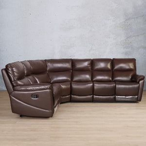 Hilton Leather Corner Sofa - Available on Special Order Plan Only Leather Sectional Leather Gallery Choc 