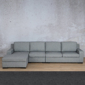 Rome Fabric Sofa Chaise Modular Sectional - LHF Fabric Corner Suite Leather Gallery Harbour Grey 