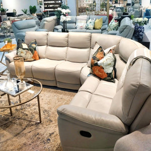 Hilton Leather Corner Sofa - Warehouse Clearance Leather Sectional Leather Gallery 