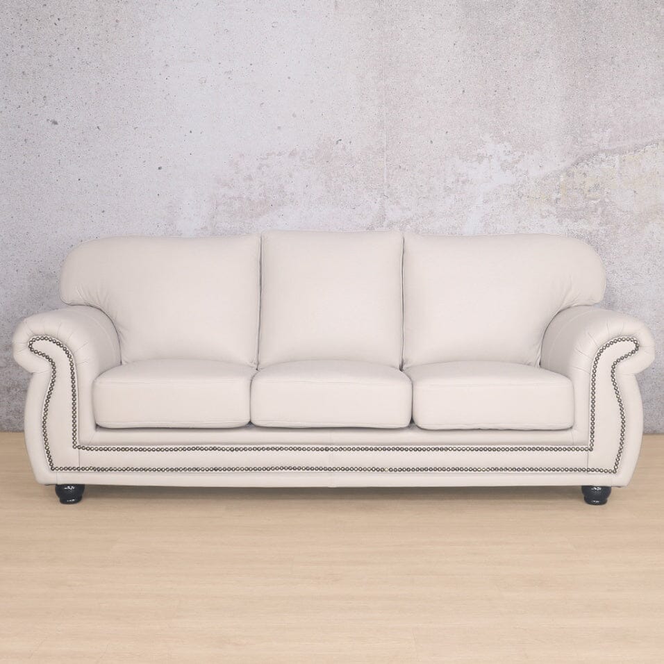 Isilo 3 Seater Leather Sofa Leather Sofa Leather Gallery Manatee Beige 