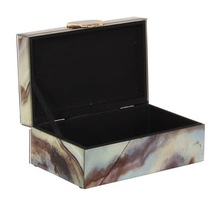 Ione Jewellery Box II - Blue Medium File Box Leather Gallery 