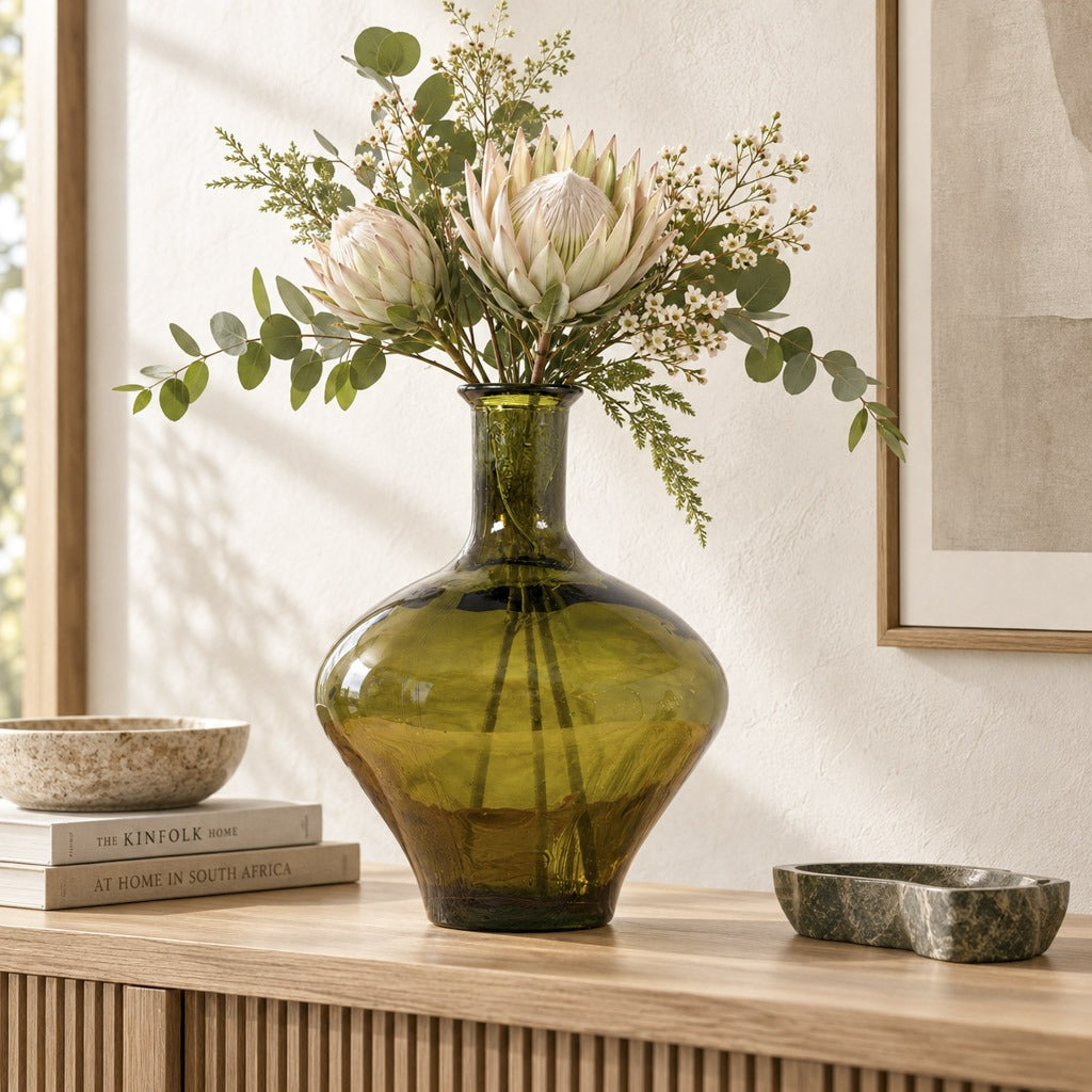 Jarron Vase - Olive Green