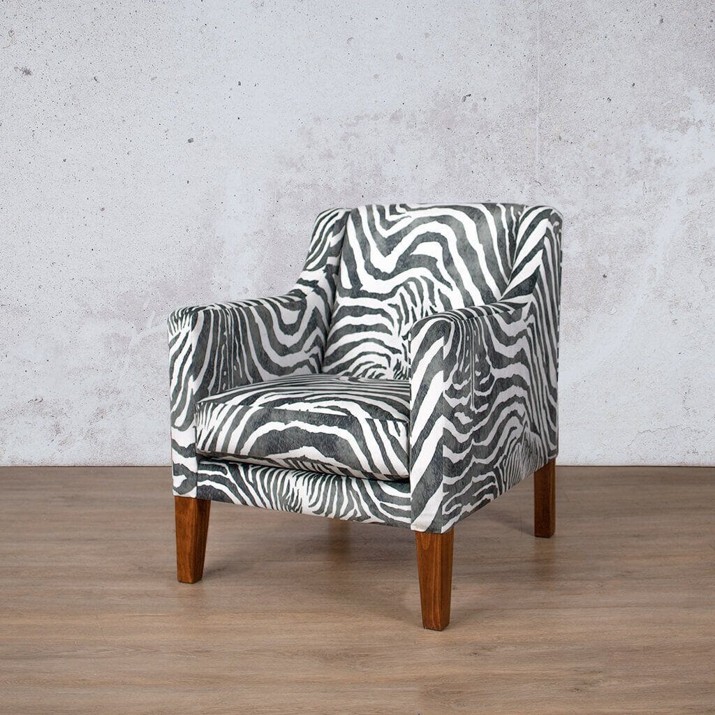 Julia Fabric Armchair - Safari Namib Monochrome Fabric Armchair Leather Gallery 