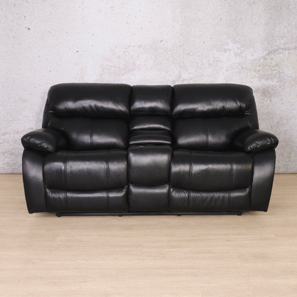 Kuta 2 Seater Home Theatre Leather Recliner Leather Recliner Leather Gallery Czar Black 