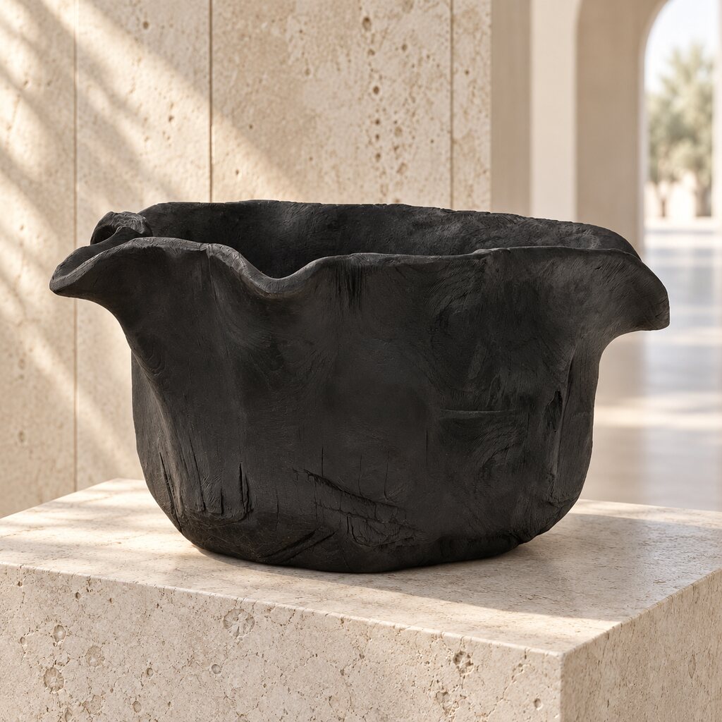 Kalahari Teak Bowl - Black - Bowl