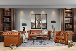 Kingston 3+2+1 Leather Suite Leather Sofa Leather Gallery Regal Treacle 