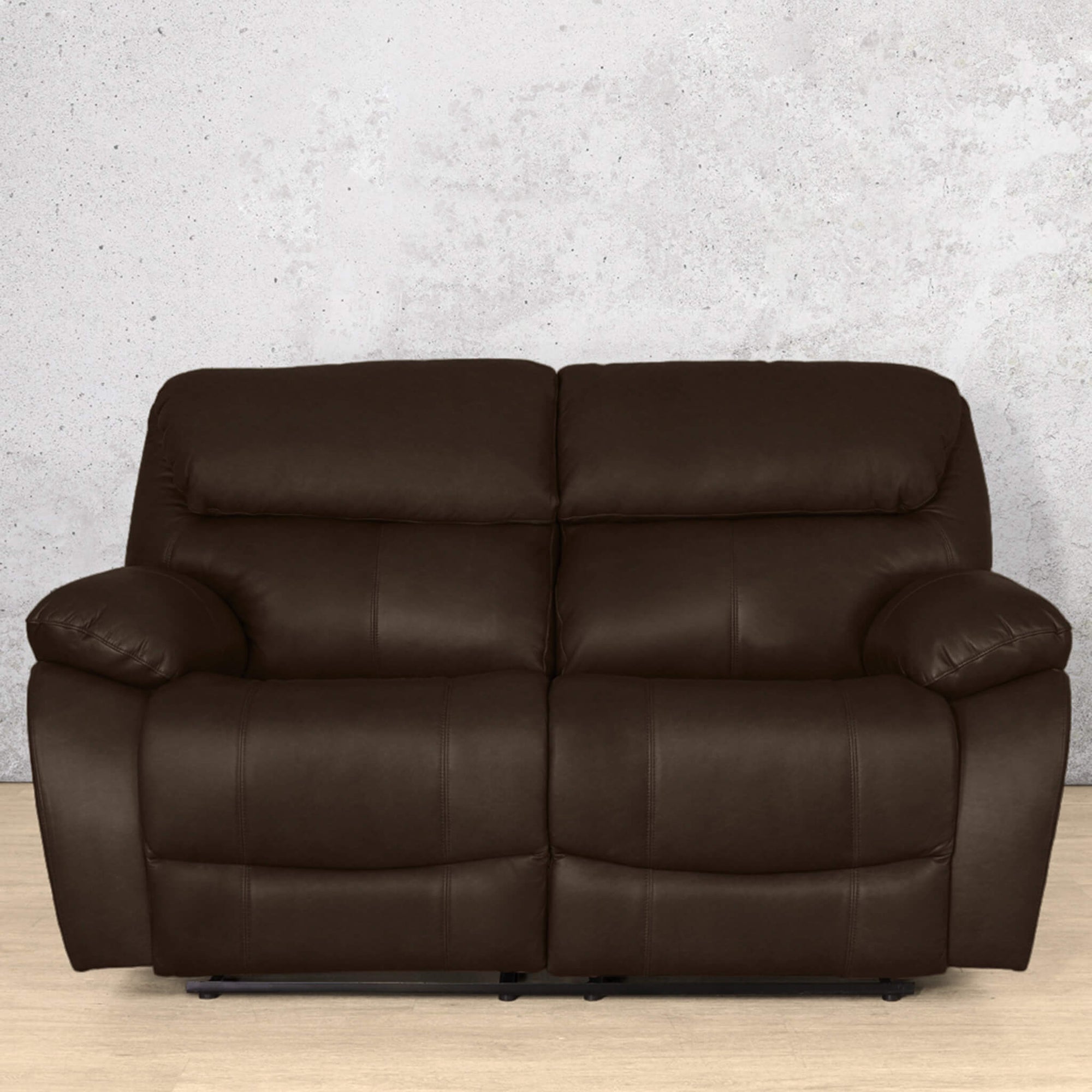 Kuta 2 Seater Leather Recliner- Czar Chocolate