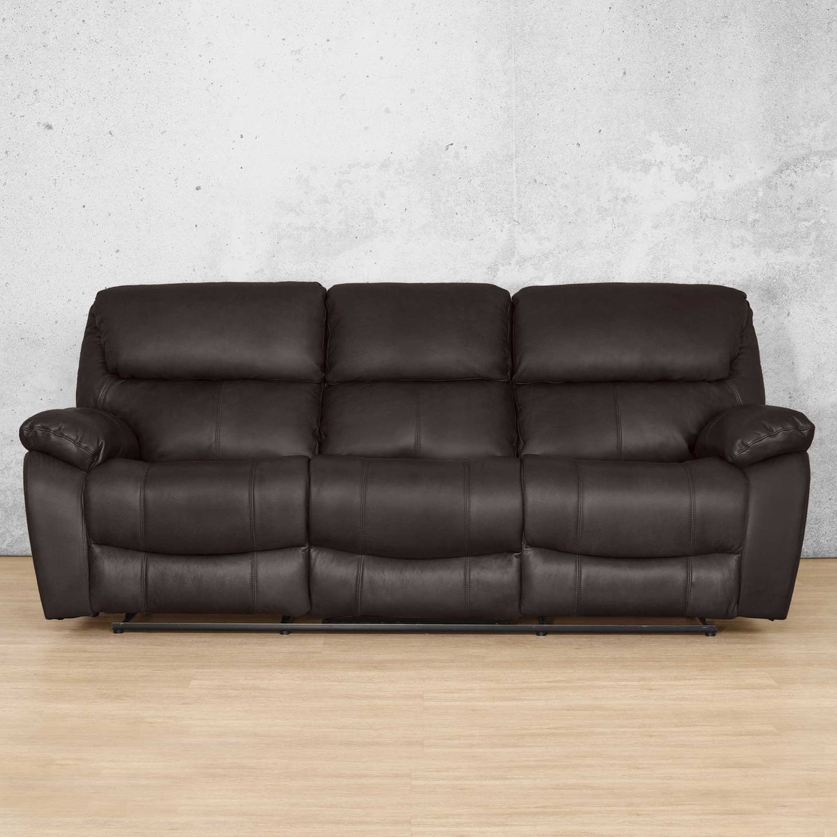 Kuta 3 + 2 + 1 Leather Recliner Suite - Rocker - Rocker / Luxe Walnut - Leather Recliner