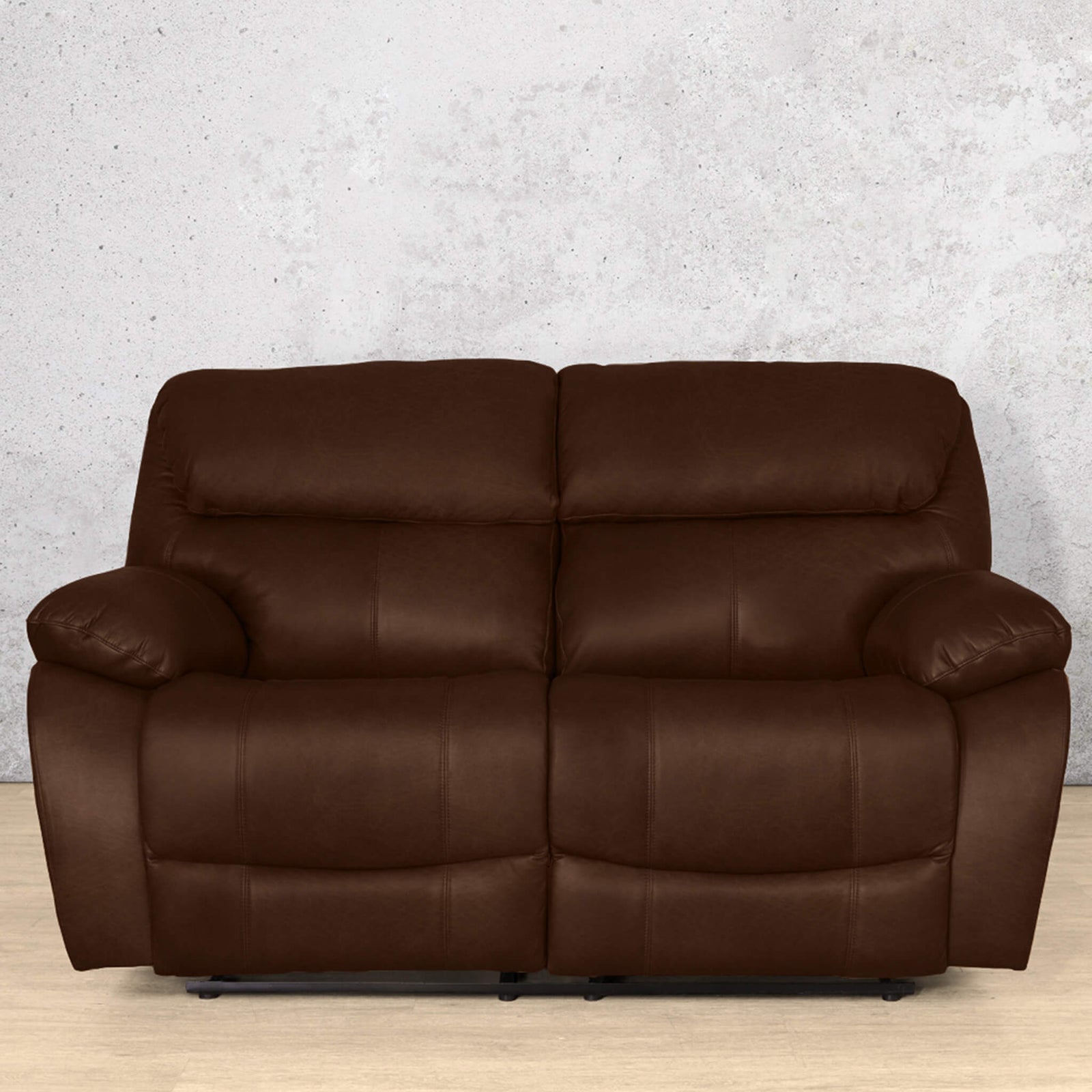 Kuta 2 Seater Leather Recliner - Leather Recliner- Royal Cognac