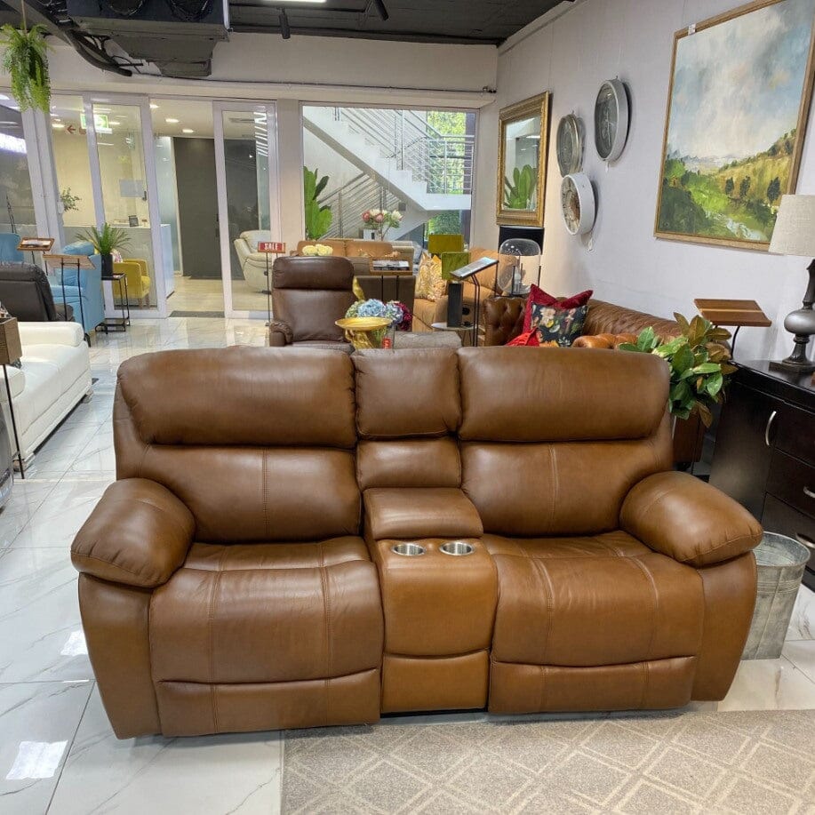 Kuta 2 Seater Home Theatre Leather Recliner - Warehouse Clearance Leather Recliner Leather Gallery 