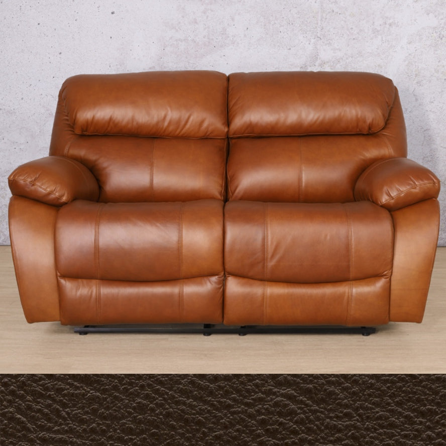 Kuta 2 Seater Leather Recliner - Czar Ox Blood
