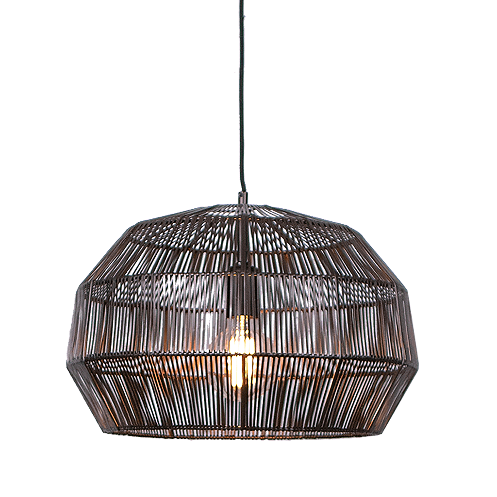 Labyrinth Large Wire Pendant Light Hanging Lights Leather Gallery 55cm 