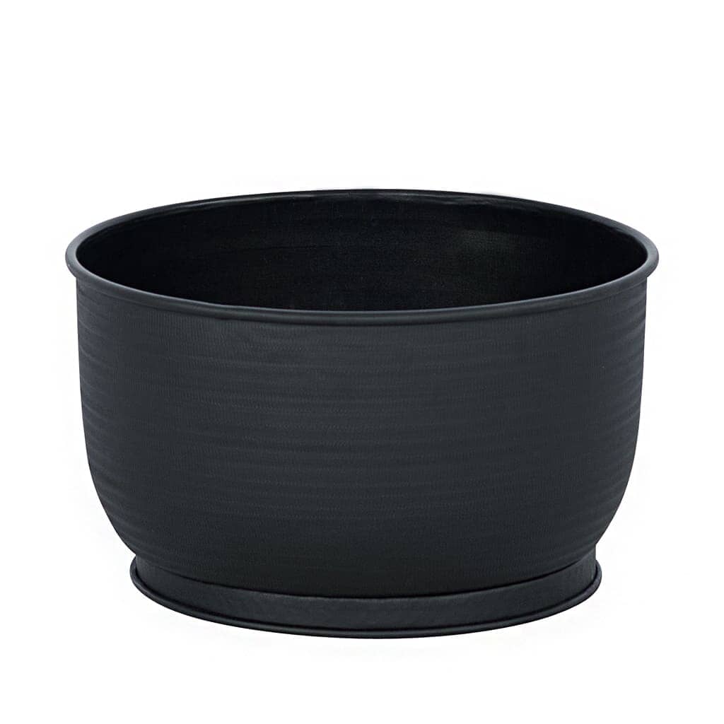 Lancaster Black Bowl/Planter - Medium Decor Leather Gallery 