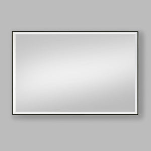 Slater Black Aluminium Rectangle Wall Mirror - 432 x 635mm Mirror Leather Gallery Black Aluminium 432 x 635 mm 