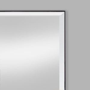 Slater Black Aluminium Rectangle Wall Mirror - 432 x 635mm Mirror Leather Gallery 