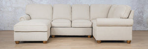 Salisbury Fabric U-Sofa Chaise Sectional - LHF Fabric Corner Suite Leather Gallery 