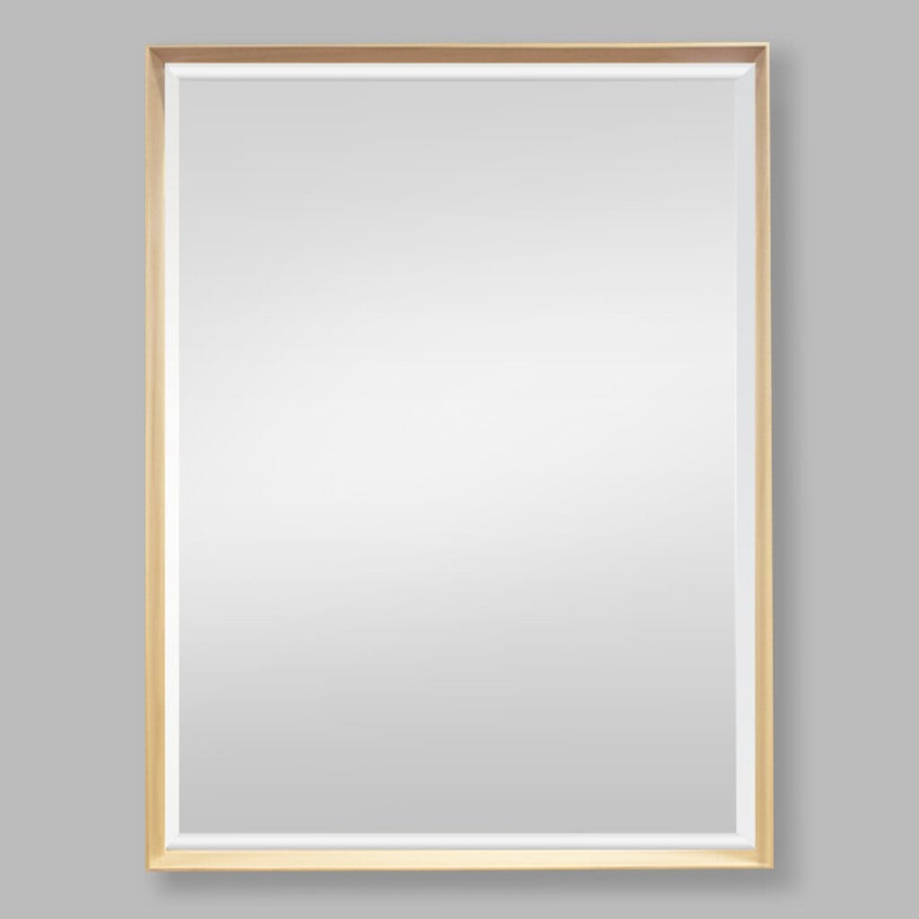 Serena Natural Wood Rectangle Wall Mirror - 797 x 1051mm Mirror Leather Gallery Light Brown 797 x 1051mm 