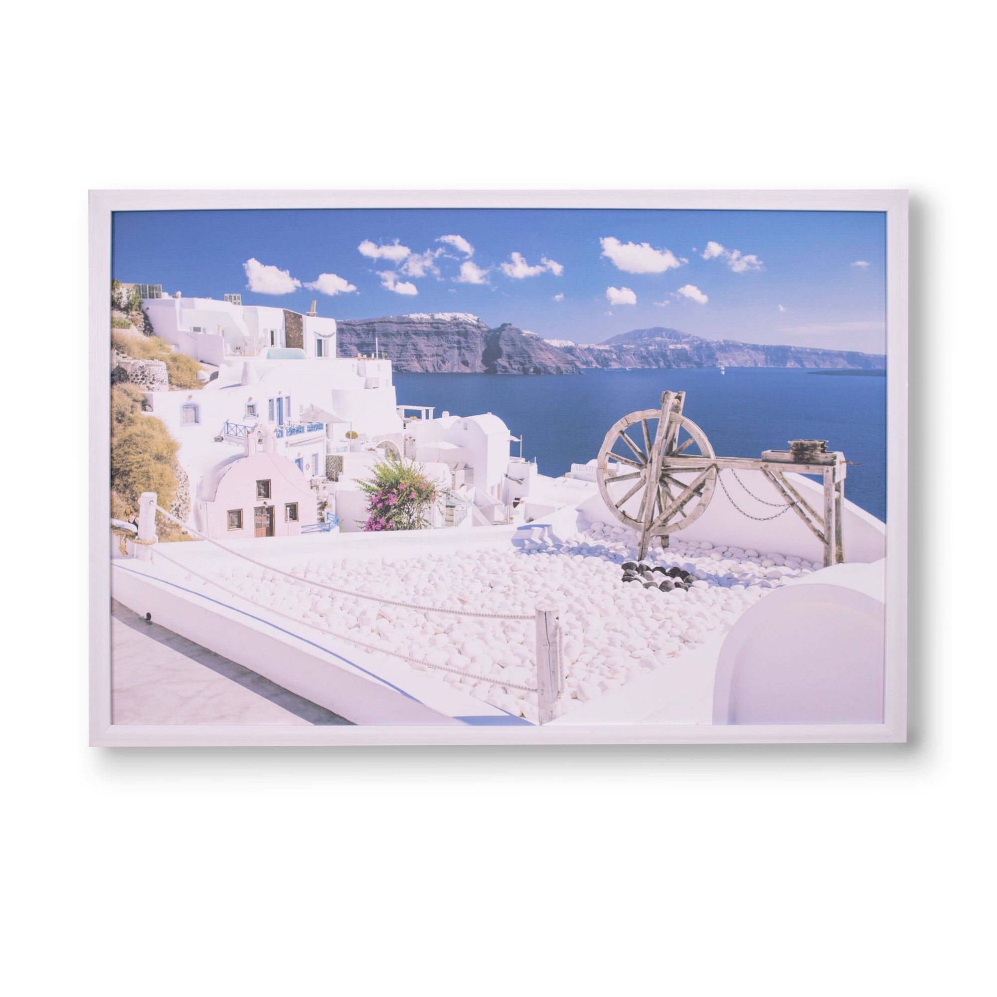 Santorini Island - 1575 x 1075 Painting Leather Gallery White 1575 x 1075 