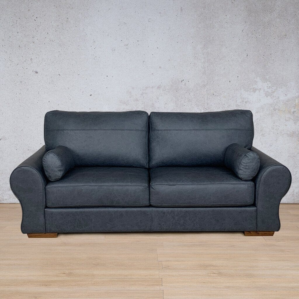 Carolina 3 Seater Leather Sofa Leather Sofa Leather Gallery Bedlam Blue Night 