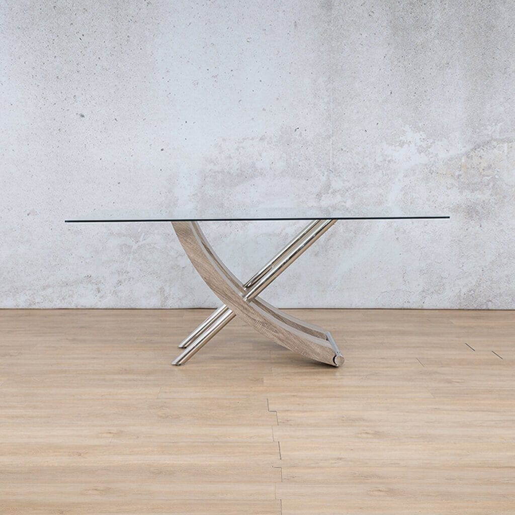Tropez Glass Dining Table - 2.2M / 8 Seater - Available on Special Order Plan Only Dining Table Leather Gallery 