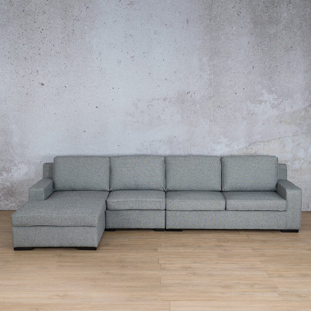 Rome Fabric Sofa Chaise Modular Sectional - LHF Fabric Corner Suite Leather Gallery 