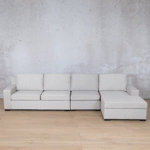 Rome Fabric Sofa Chaise Modular Sectional - RHF Fabric Corner Suite Leather Gallery Oyster 