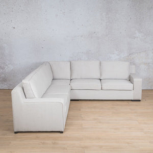 Rome Fabric L-Sectional 5 Seater - Available on Special Order Plan Only Fabric Corner Suite Leather Gallery Oyster 