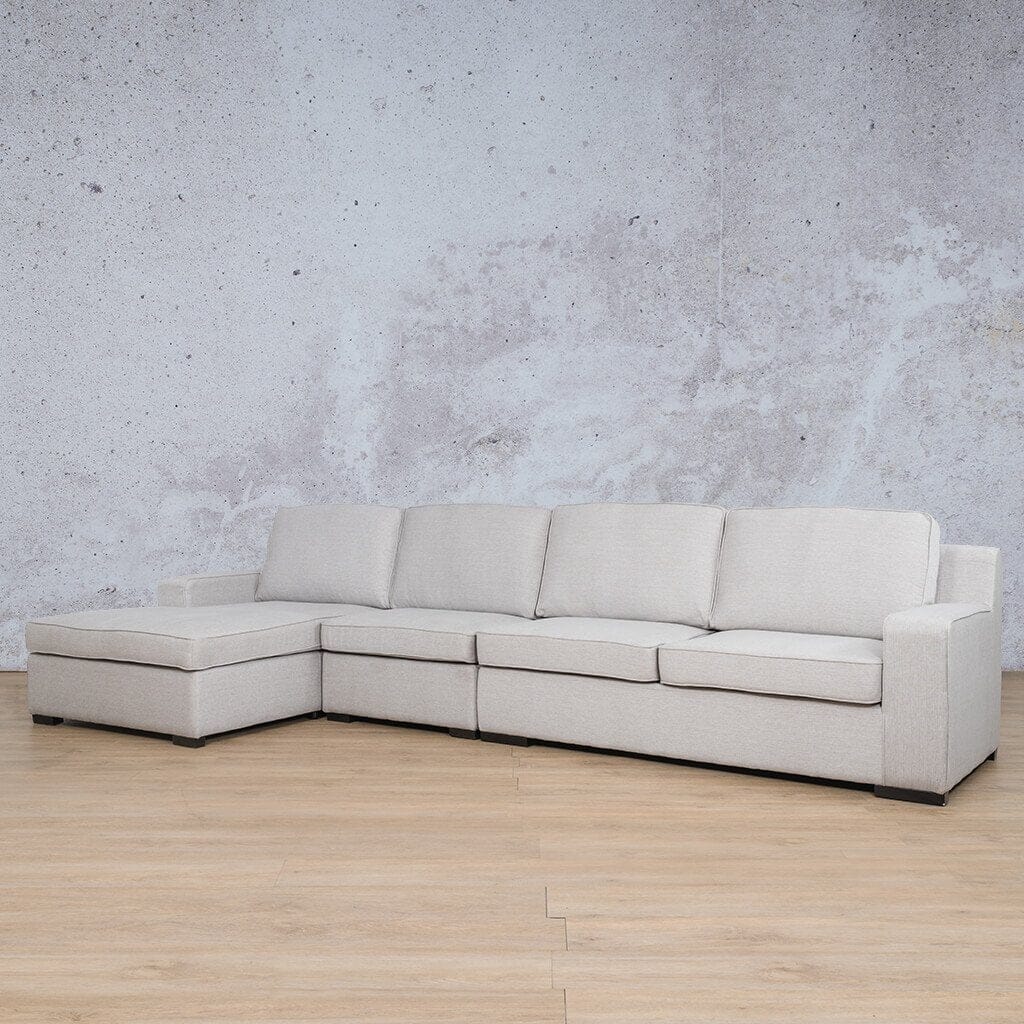 Rome Fabric Sofa Chaise Modular Sectional - LHF Fabric Corner Suite Leather Gallery 