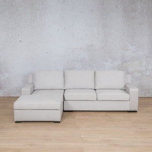 Rome Fabric Sofa Chaise Sectional - LHF - Available on Special Order Plan Only Fabric Corner Suite Leather Gallery Oyster 