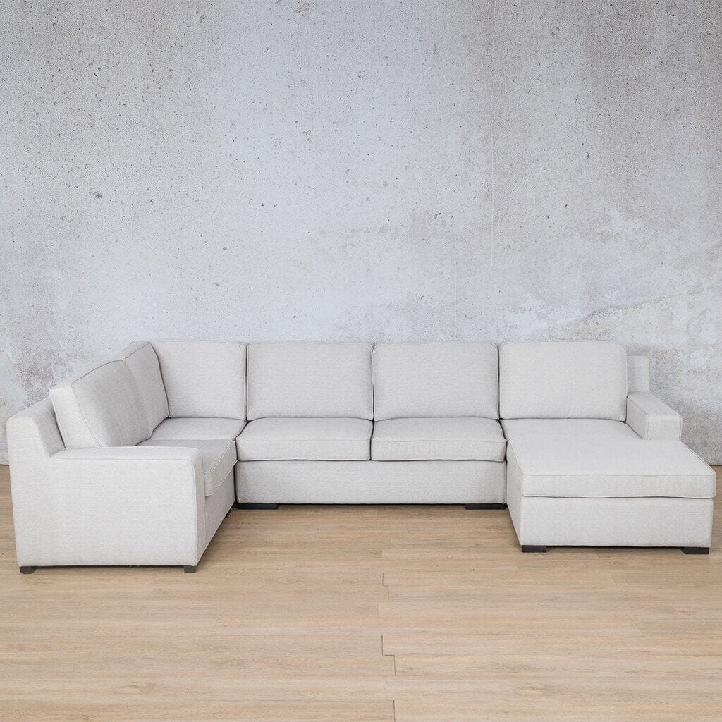 Rome Fabric U-Sofa Chaise Sectional - RHF -Available on Special Order Plan Only Fabric Corner Suite Leather Gallery 