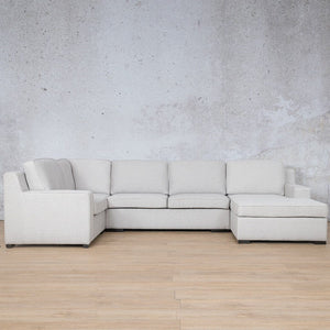 Rome Fabric U-Sofa Chaise Sectional - RHF Fabric Corner Suite Leather Gallery 