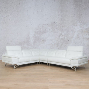 Manila Leather Sectional -Available on Special Order Plan Only Leather Sectional Leather Gallery White 