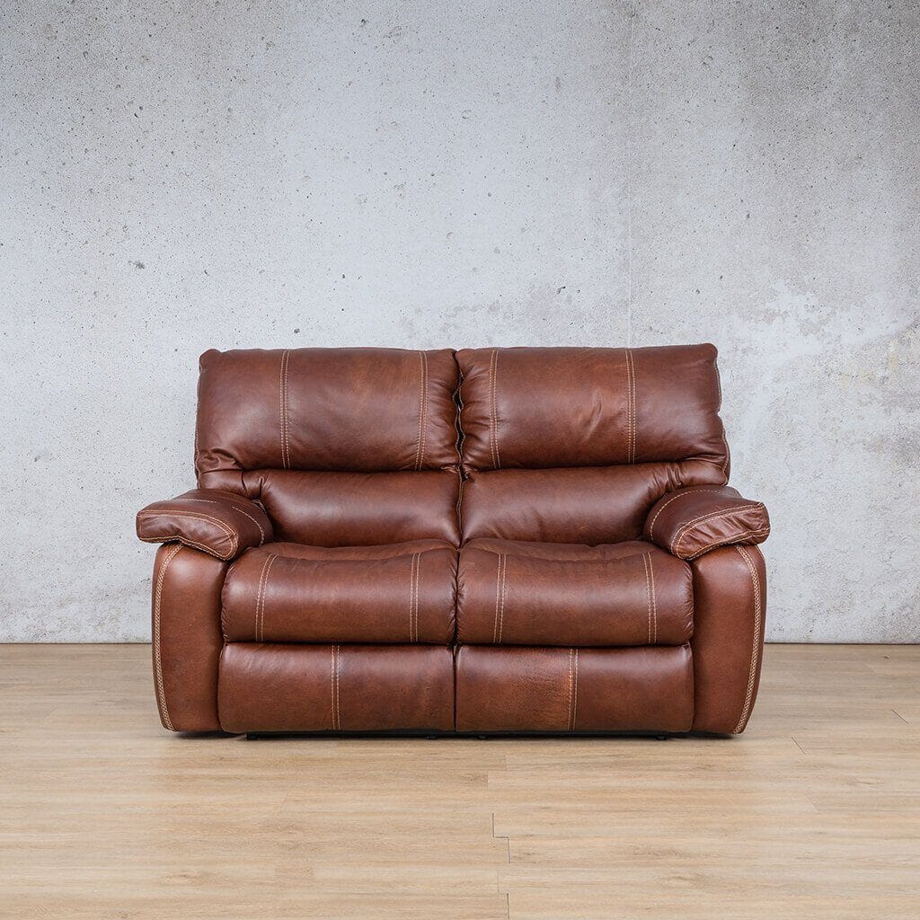 Leather recliner discount two seater sofa