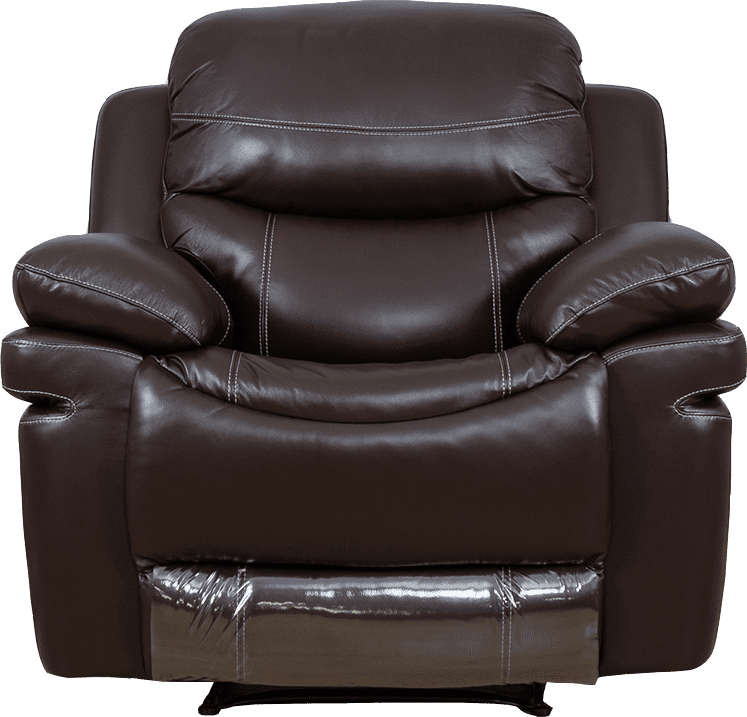 Full grain discount leather recliner chair