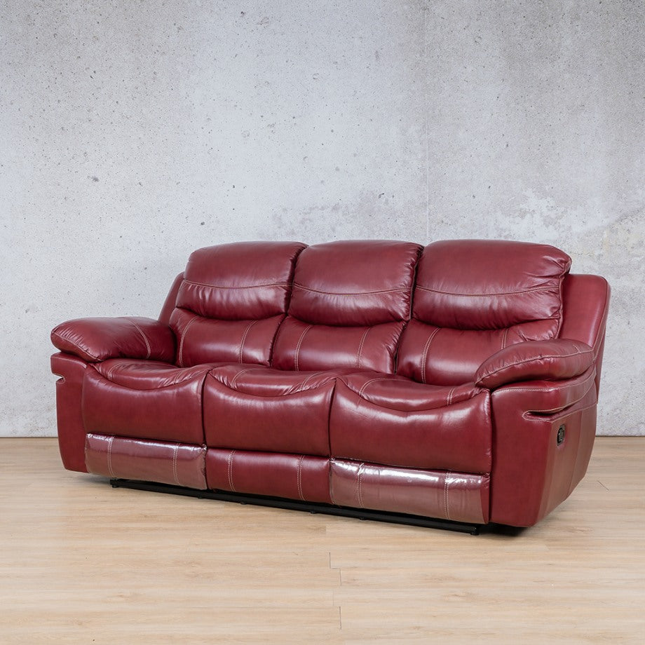 Geneva 3 Seater Leather Recliner Leather Recliner Leather Gallery Wine