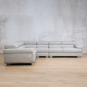 Tobago Leather L-Sectional - Available on Special Order Plan Only Leather Sectional Leather Gallery Grey 