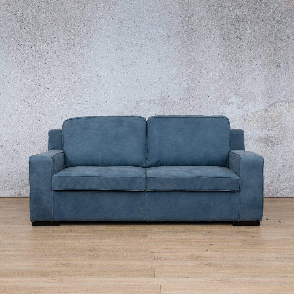 Rome 3 Seater Leather Sofa Leather Sofa Leather Gallery Flux Blue 