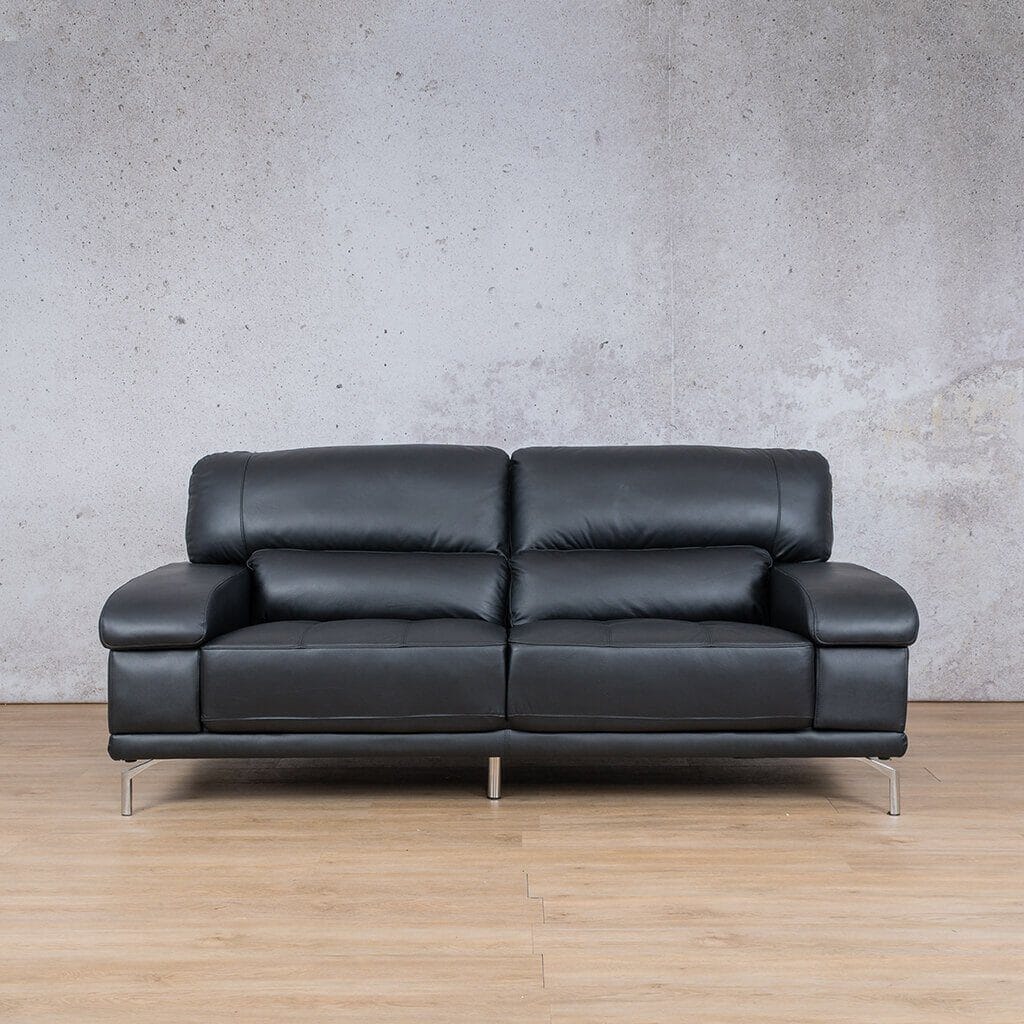 Adaline 3+2 Leather Sofa Suite Leather Sofa Leather Gallery Black 