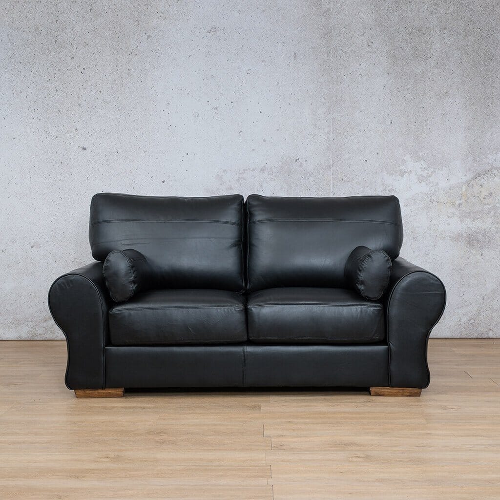 Carolina 2 Seater Leather Sofa Leather Sofa Leather Gallery Czar Black 