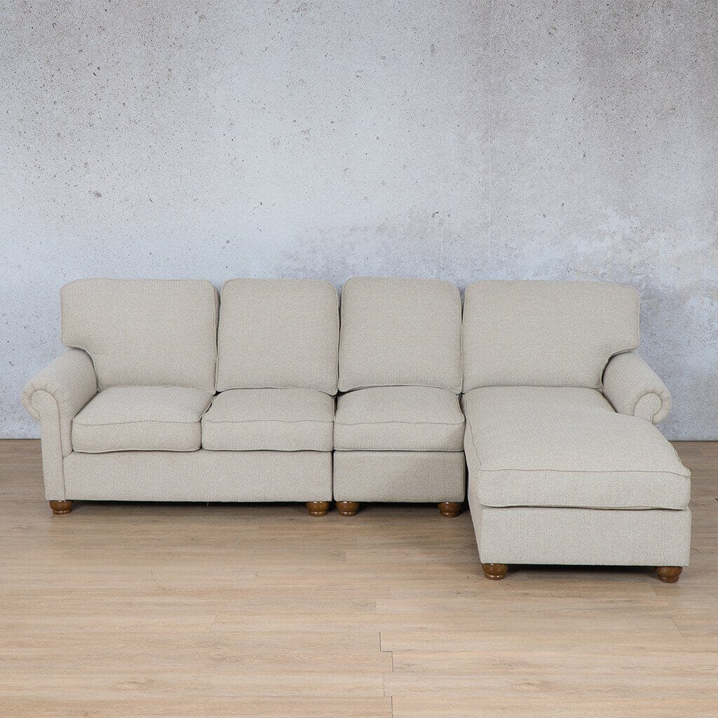 Salisbury Fabric Sofa Chaise Modular Sectional - RHF Fabric Corner Suite Leather Gallery 