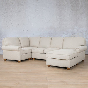 Salisbury Fabric U-Sofa Chaise Sectional - RHF Fabric Corner Suite Leather Gallery 