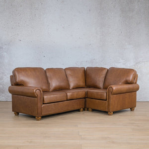 Salisbury Leather L-Sectional 4 Seater - RHF Leather Sectional Leather Gallery Czar Pecan 